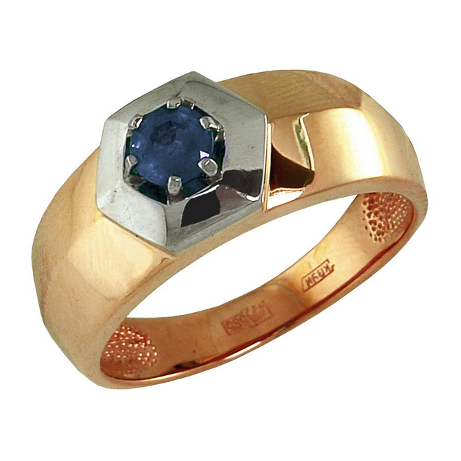 Кольцо, золото, сапфир, 3010299